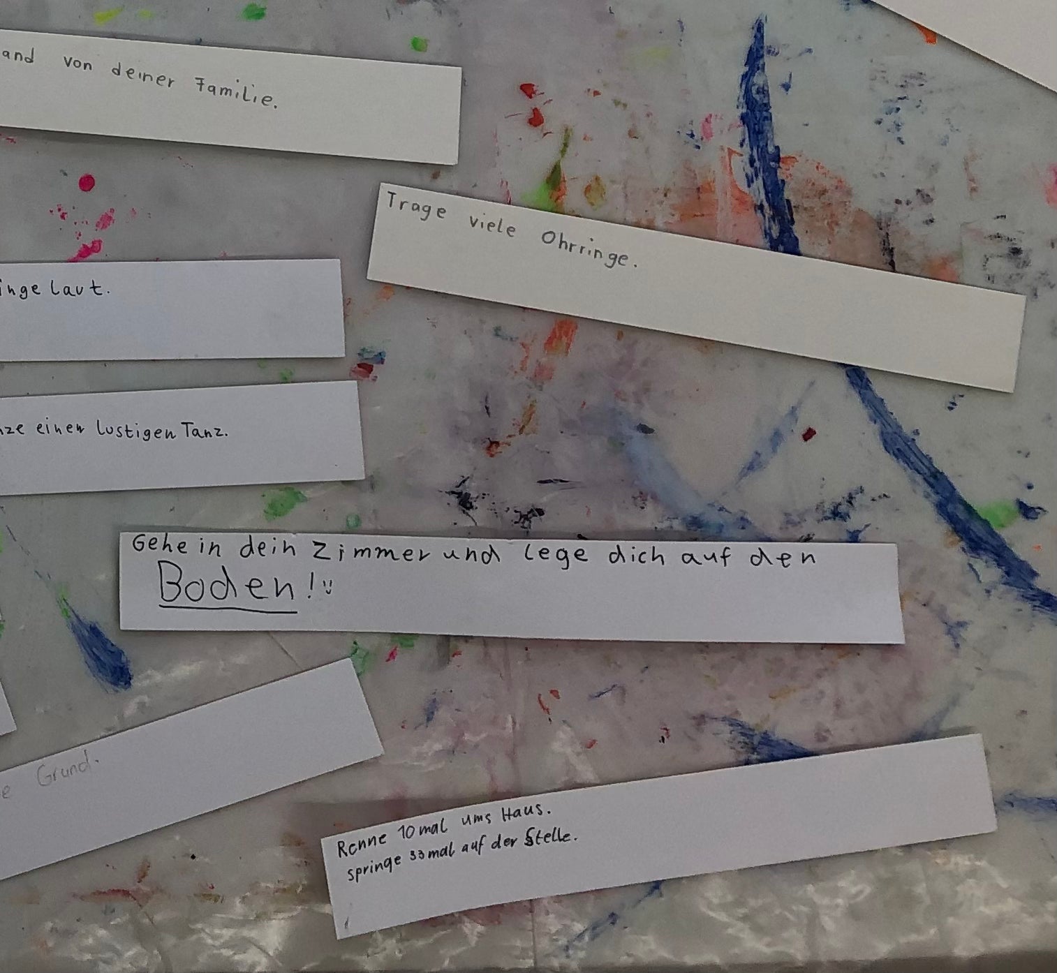 Anweisungen für Museumsbesuche von Kindern