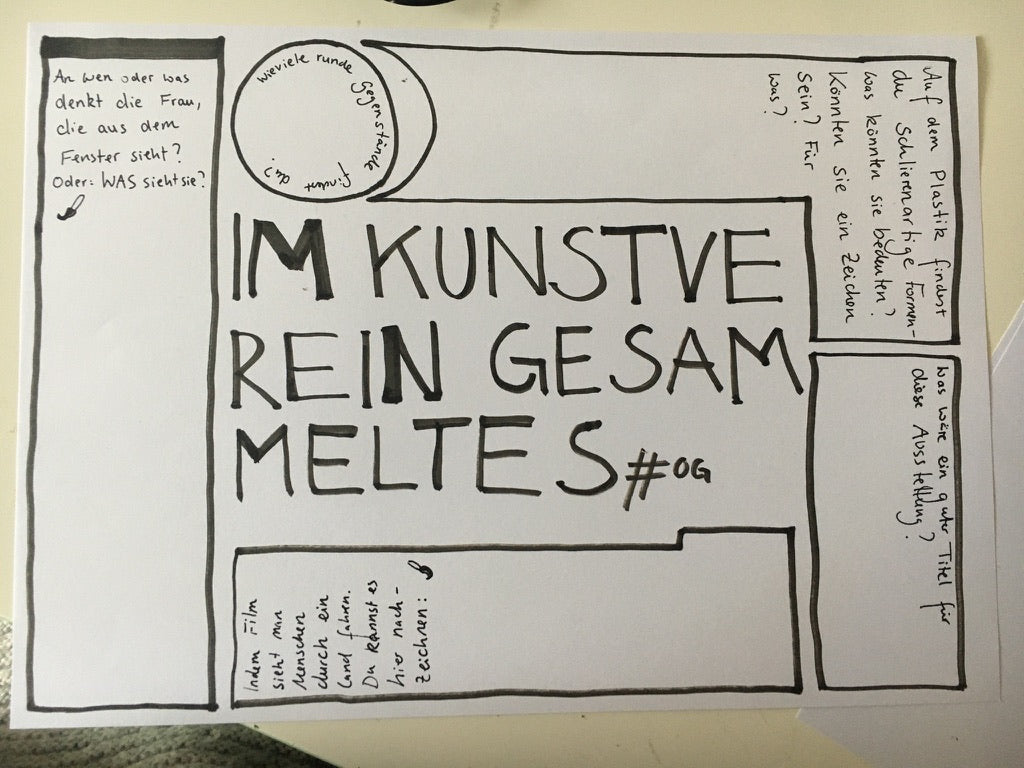 Laufzettel für Ausstellngserforschung um Kunstverein